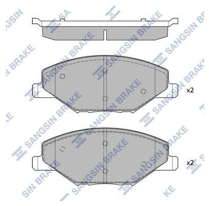 Колодки HI-Q передние Sp1595 купить,NaN
