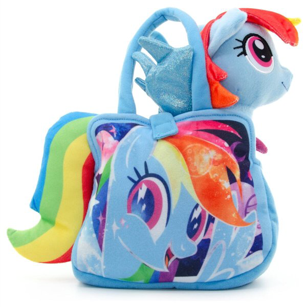 Мягкая игрушка  My Little Pony  Пони в сумочке Радуга   25см купить,NaN