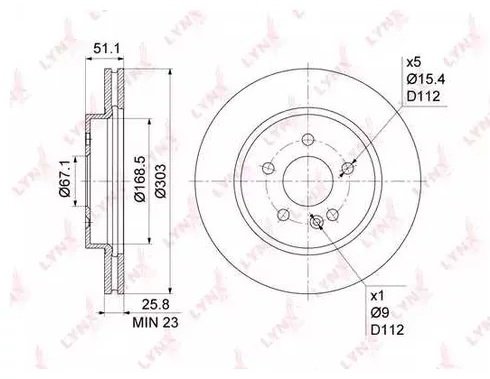 Диски LYNXauto передние BN-1083 - ForteMarket Диски LYNXauto передние BN-1083 купить,23500