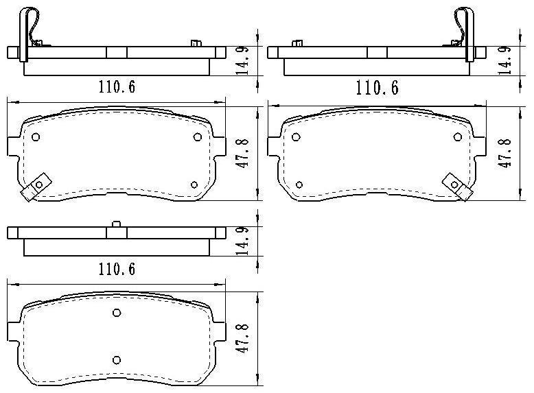 Колодки Winkod задние W0011BP
