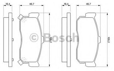 Колодки Bosch задние 0 986 461 144 купить,NaN
