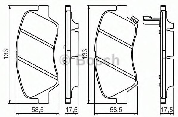 Колодки Bosch передние 0 986 494 563 купить,NaN