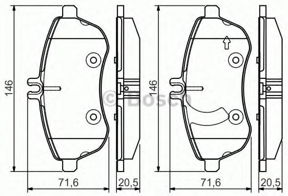 Колодки Bosch передние 0986495104 купить,NaN