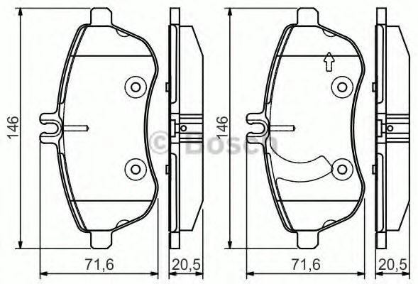 Колодки Bosch передние 0986495104 купить,NaN