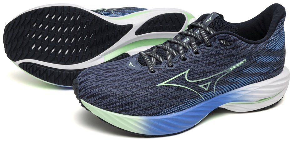 Кроссовки Mizuno Wave Rider 28 синий купить,NaN