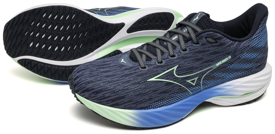 Кроссовки Mizuno Wave Rider 28 синий купить,NaN