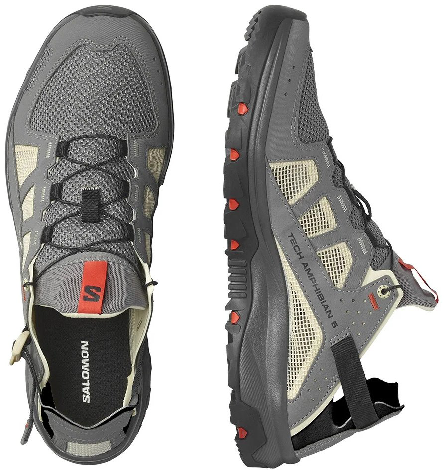Кроссовки Salomon Techamphibian 5 серый купить,NaN