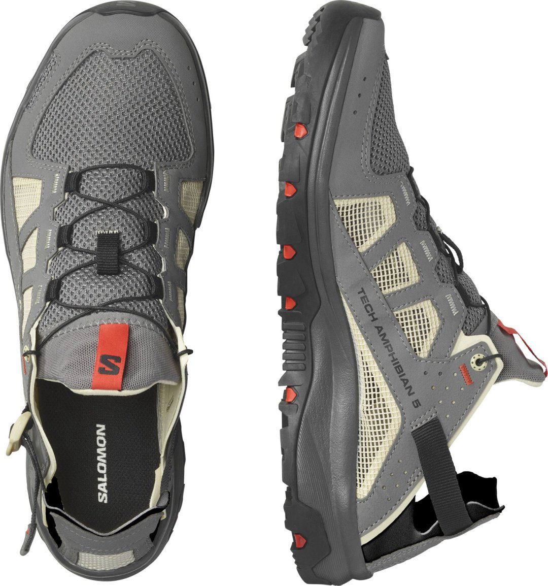 Кроссовки Salomon Techamphibian 5 серый купить,NaN