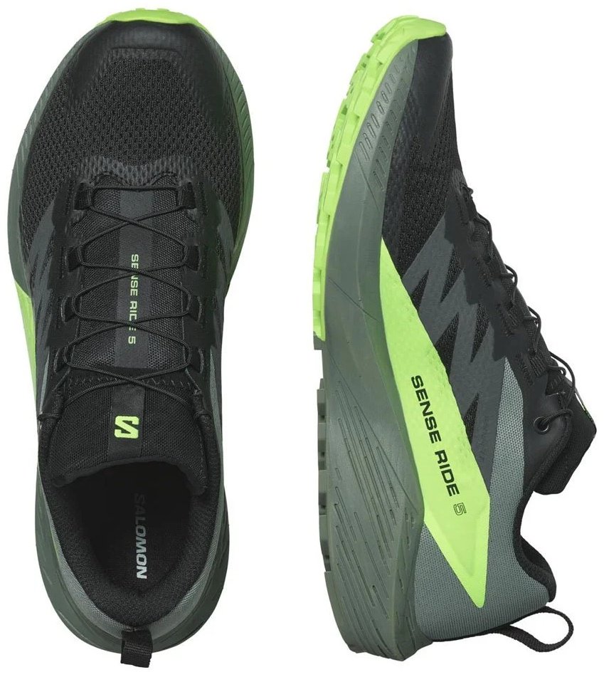 Кроссовки Salomon SENSE RIDE 5  зеленый купить,NaN