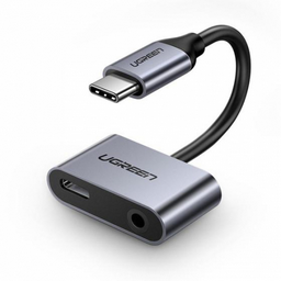 Адаптер Ugreen CM193 Type C Male Audio + Type C Female Adapter
