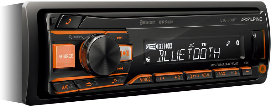 Автомагнитола Alpine UTE-200BT черная купить,NaN