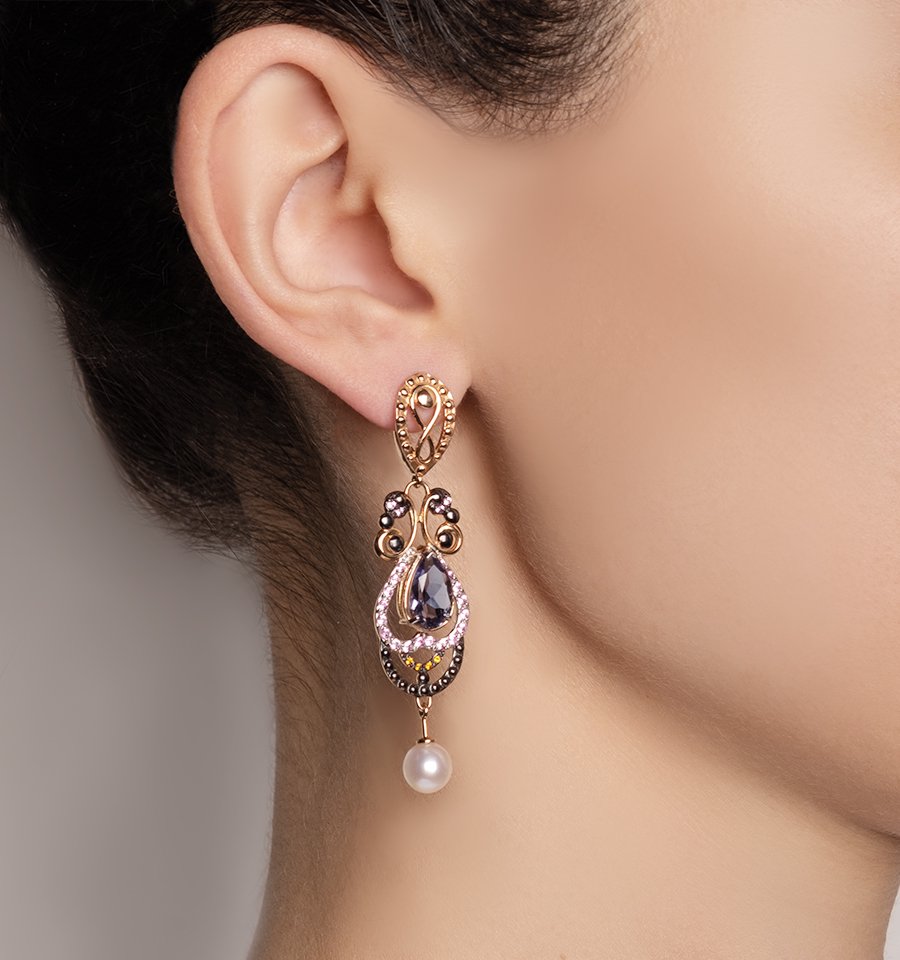 Серьги Кристалл H327 10,73гр. купить,NaN
