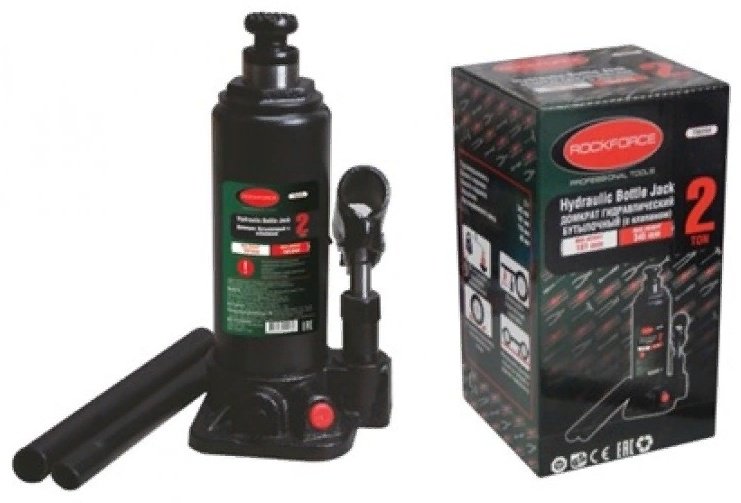 ROCKFORCE домкрат бутылочный RF-T90204 2 т - ForteMarket ROCKFORCE домкрат бутылочный RF-T90204 2 т купить,0