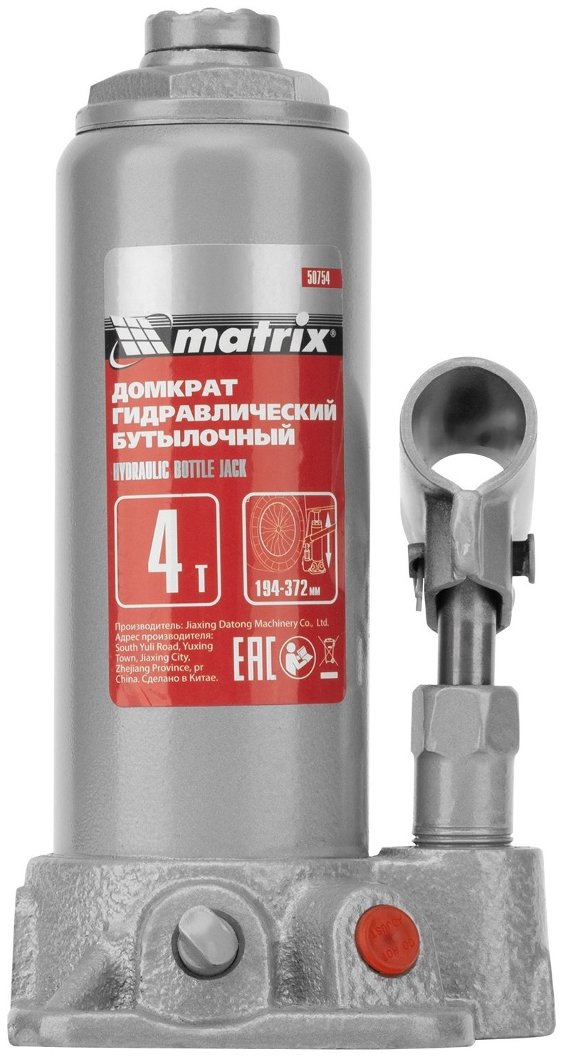 MATRIX домкрат бутылочный 50754 4 т купить,0