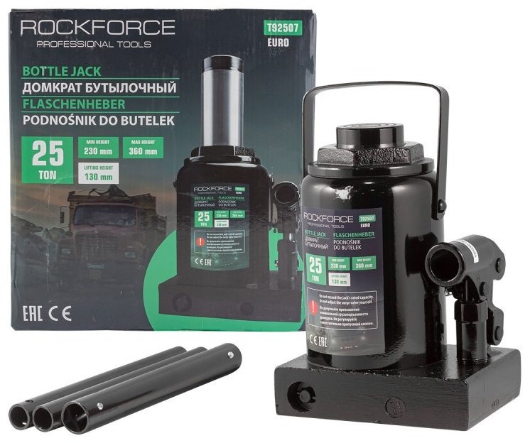 ROCKFORCE домкрат бутылочный RF-T92507 25 т