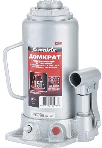 Matrix домкрат бутылочный 50729 15 т