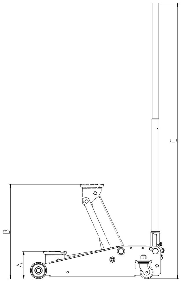 AutoMeister домкрат подкатной T0801C-2 3 т купить,65500