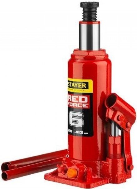 STAYER домкрат бутылочный Red Force 43160-6 6 т