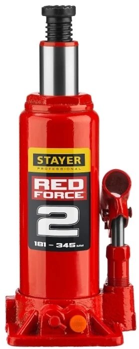STAYER домкрат бутылочный Red Force 43160-2-K z01 2 т купить,0