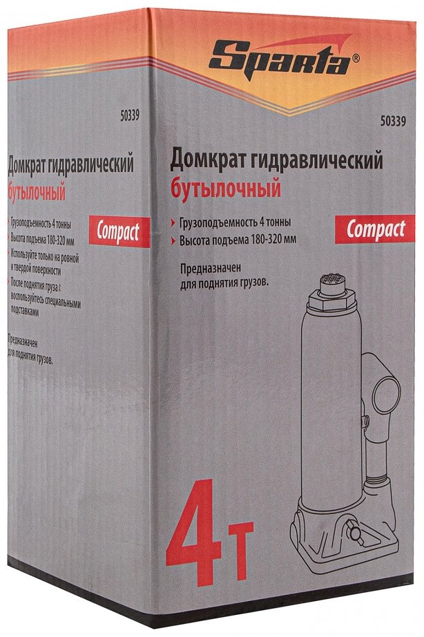 SPARTA домкрат бутылочный 50339 4 т купить,0