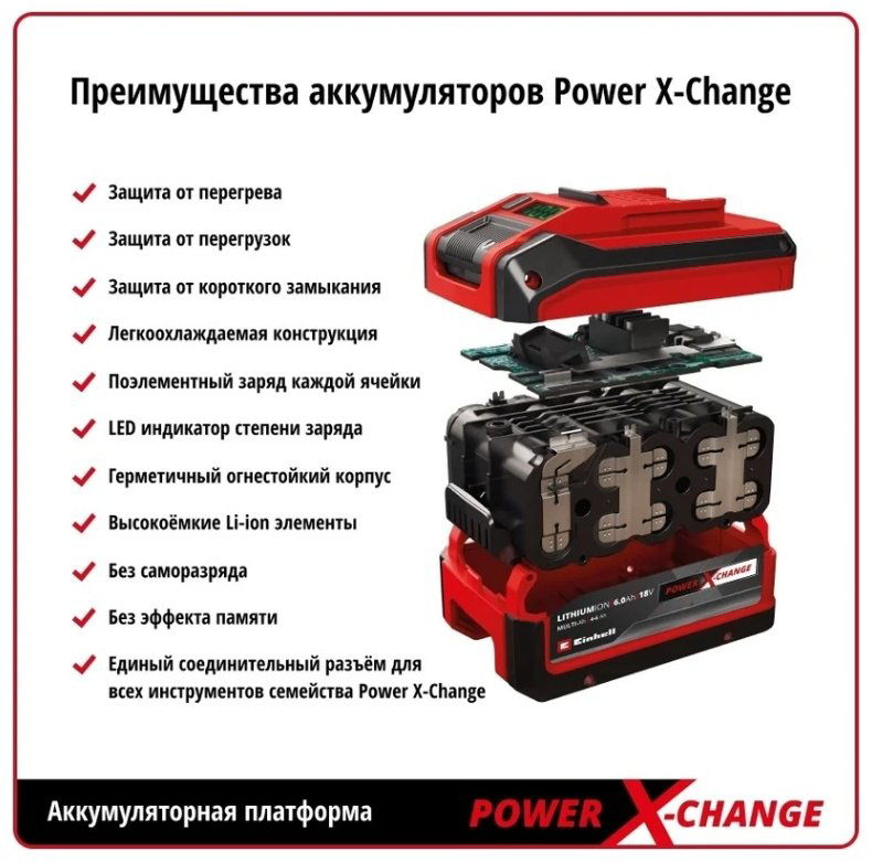 Аккумулятор Einhell 4511526 Li-Ion 5.2 Ач 2 шт купить,69900