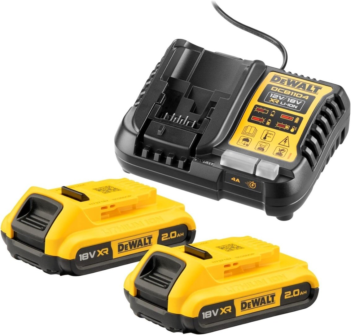Аккумулятор DeWALT DCB1104D2-QW + 2 DCB183 Li-Ion 2 Ач 2 шт