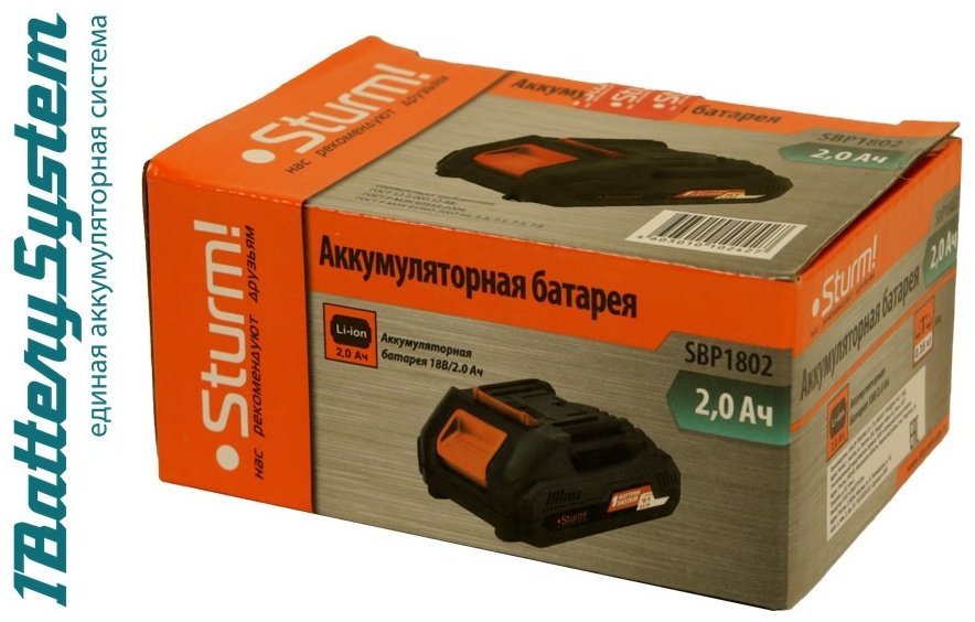 Аккумулятор Sturm S SBP1802 Li-Ion 2 Ач Ah 1 шт - ForteMarket Аккумулятор Sturm S SBP1802 Li-Ion 2 Ач Ah 1 шт купить,0