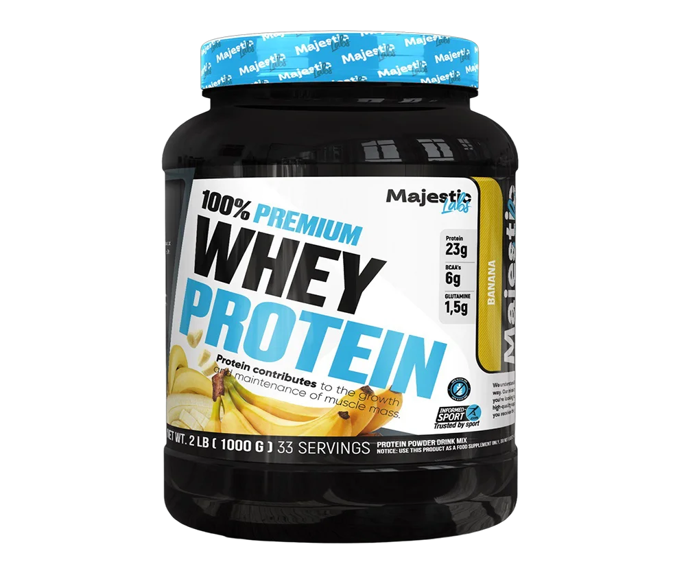 Протеин Majestic Labs 100% Premium Whey Protein Банан 1000 гр