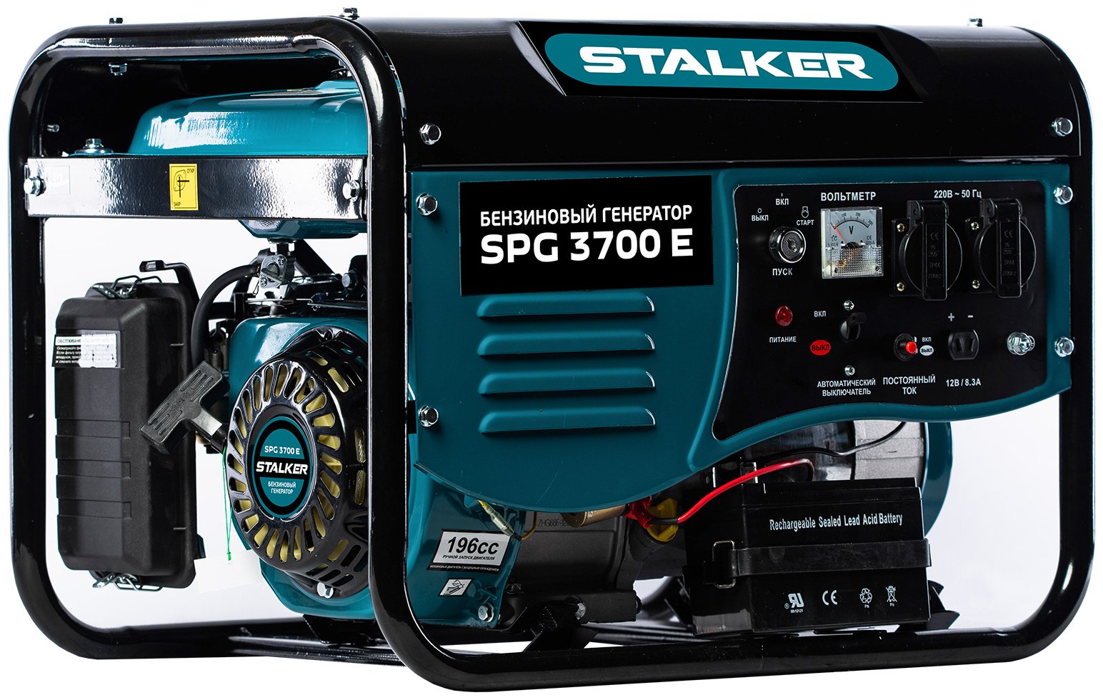 Электростанция бензиновая Stalker 2.5 кВт 1 (220 В), SPG 3700E
