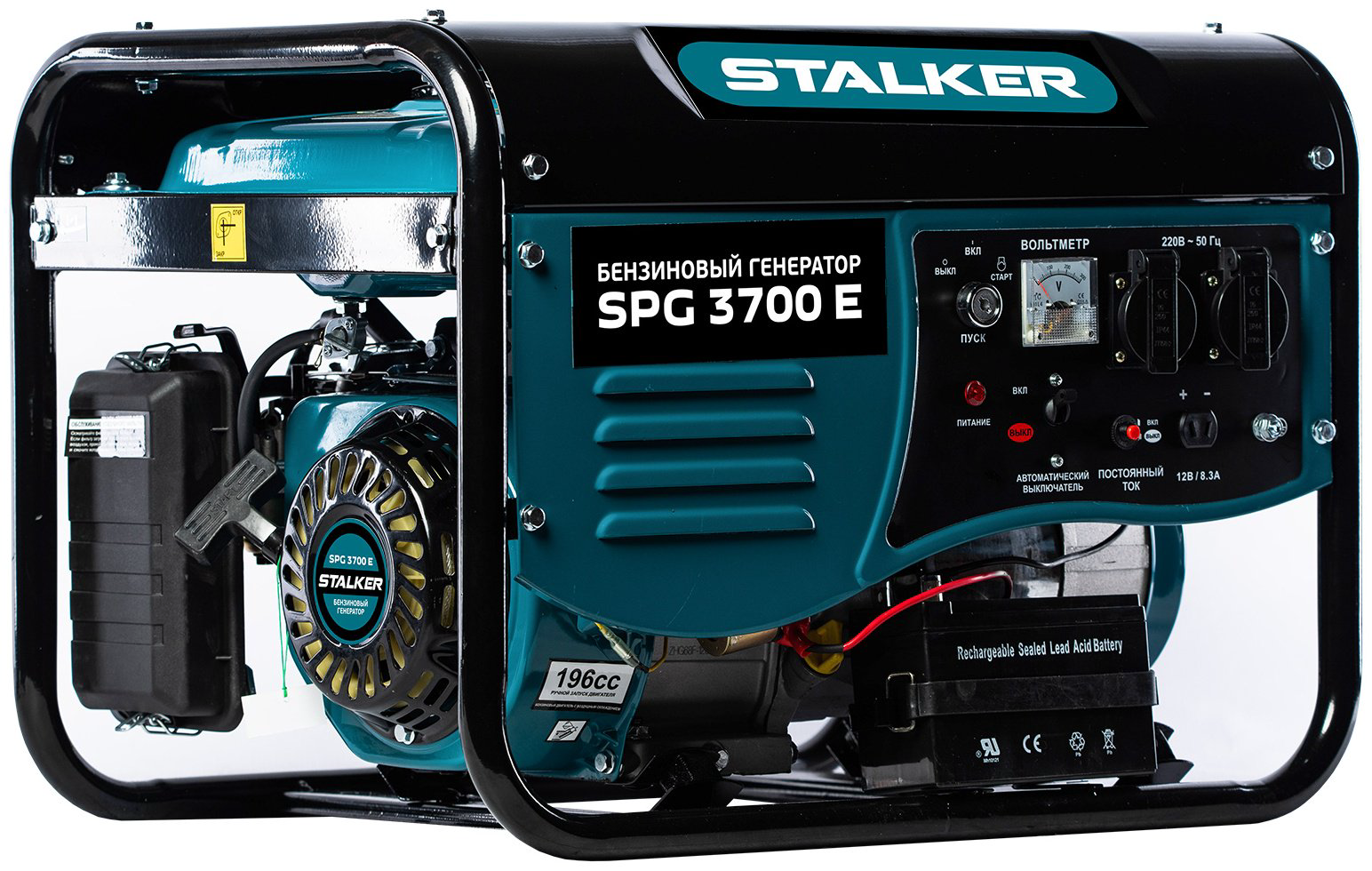 Электростанция бензиновая Stalker 2.5 кВт 1 (220 В), SPG 3700E купить,NaN