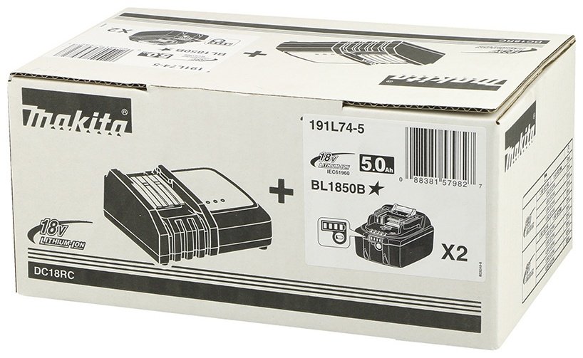 Аккумулятор Makita 191L74-5 Li-Ion 5 Ач 2 шт купить,0