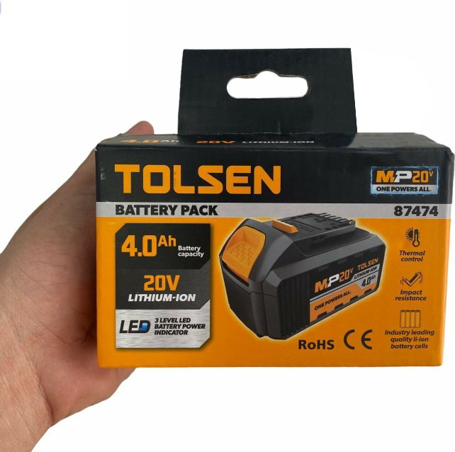 Аккумулятор TOLSEN 87474 Li-Ion 4 Ah 1 шт купить,NaN
