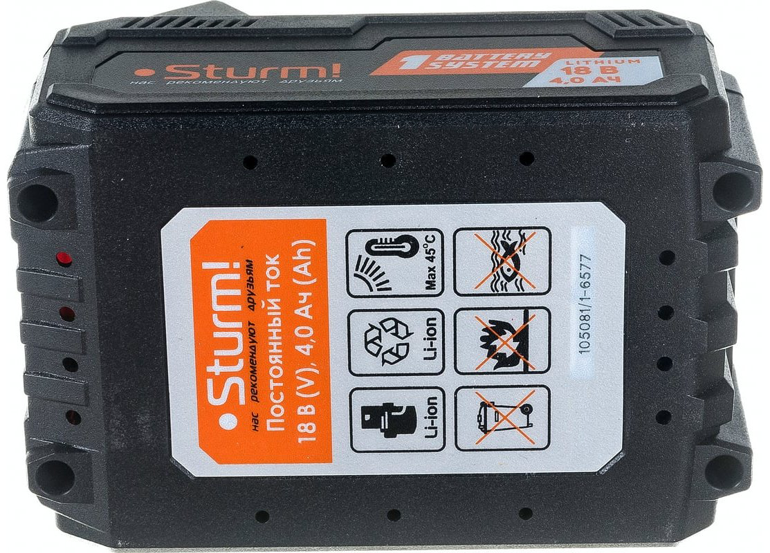 Аккумулятор Sturm SBP1804 Li-Ion 4 Ач Ah 1 шт купить,NaN