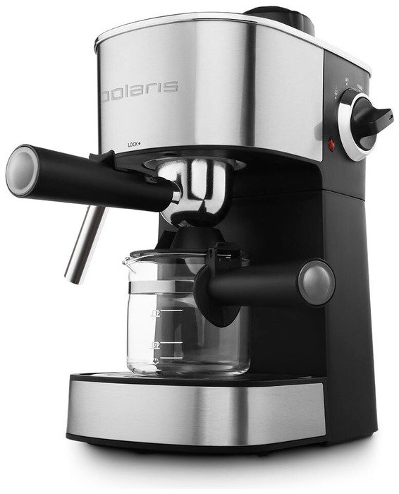 Кофеварка Polaris PCM 4009 серебристая купить,NaN