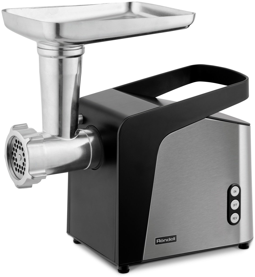 Мясорубка Rondell RDE-1455 стальной, черный