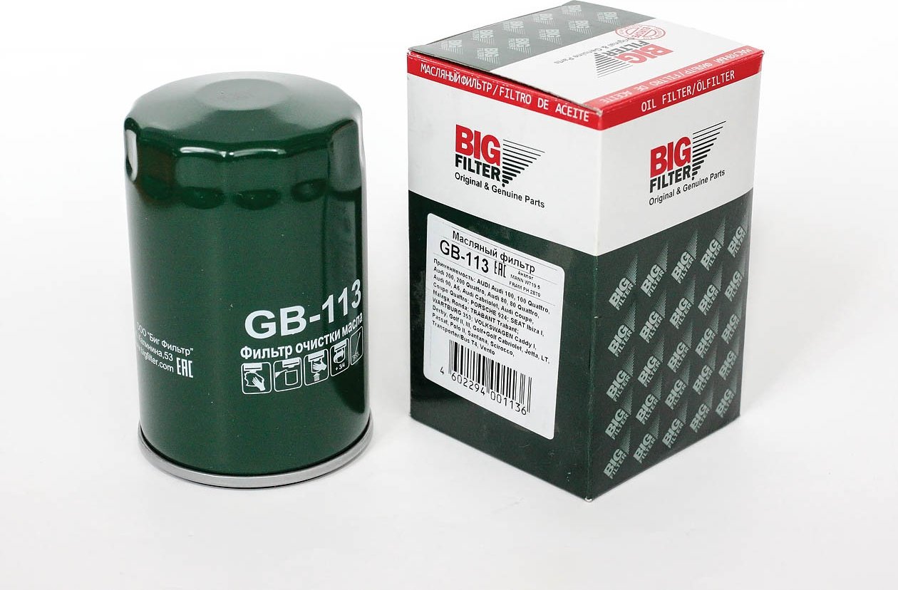 BIG FILTER масляный фильтр GB113 купить,NaN
