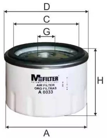 MFilter воздушный фильтр A8033 купить,5549