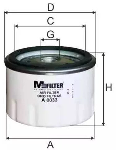 MFilter воздушный фильтр A8033 купить,5549