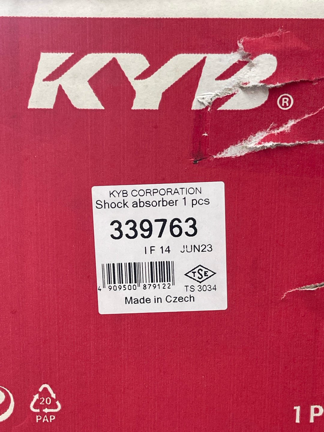 Амортизатор KYB передний 339763 1 шт купить,NaN
