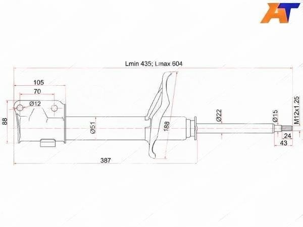 Амортизатор Winkod передний W334405SA 1 шт
