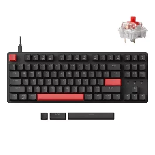 Клавиатура механическая Lemokey X1 87Key QMK/VIA Black - ForteMarket Клавиатура механическая Lemokey X1 87Key QMK/VIA Black купить,0