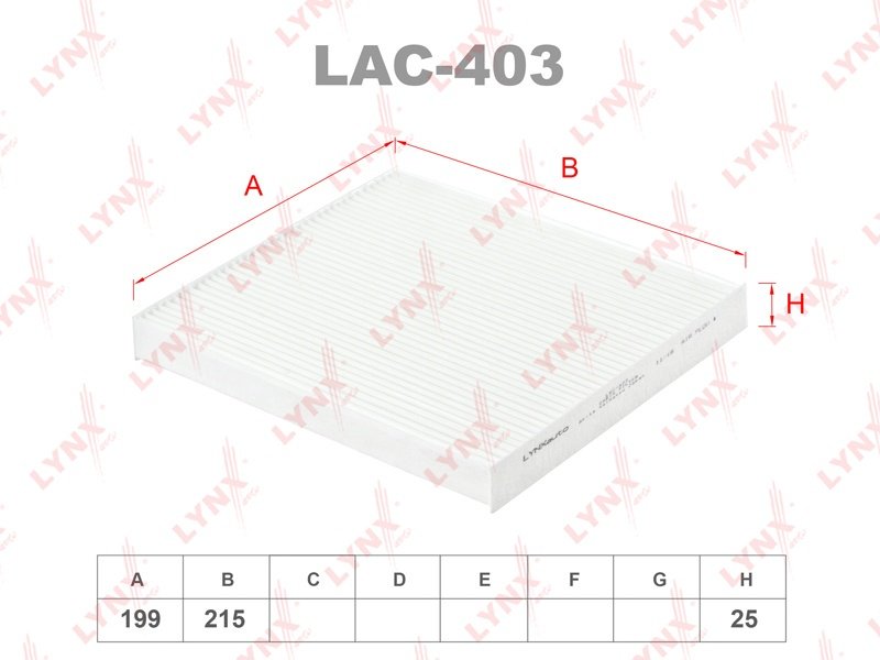 LYNXauto салонный фильтр LAC-403 купить,NaN