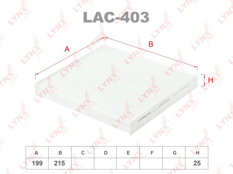 LYNXauto салонный фильтр LAC-403 купить,NaN