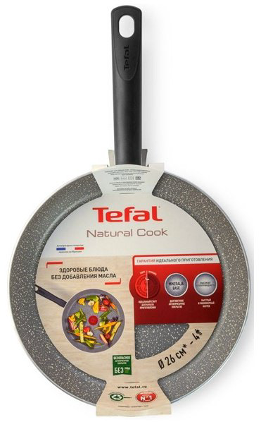 Сковорода Tefal Natural Cook 26 см с антипригарным покрытием, алюминий купить,15990