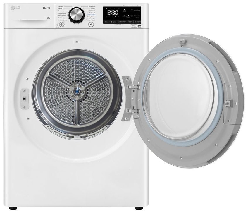 Сушильная машина LG DC90V9V9WN белый купить,0