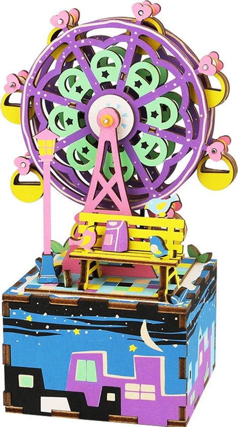  Пазл  Robotime 3D Музыкальная шкатулка колесо обозрения 69 деталей купить,NaN
