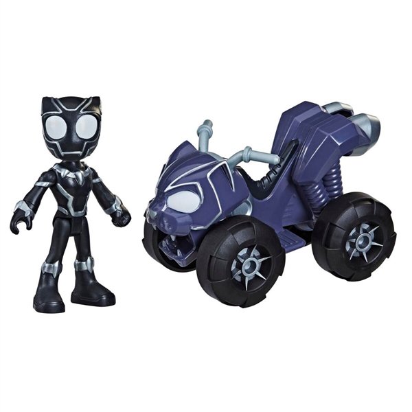 Игровой набор Hasbro  Spidey and his Amazing Friends Черная пантера 9см и транспорт купить,NaN