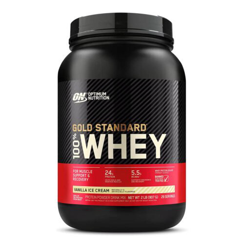 Протеин Optimum Nutrition 100% Whey Gold Standard 2 lbs ванильное мороженое 907 гр