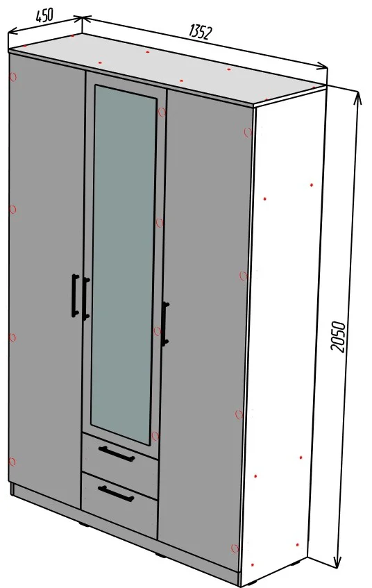 Вирджиния 205х676х45 Дуб Вотан