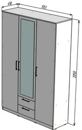 Вирджиния 205х676х45 Дуб Вотан